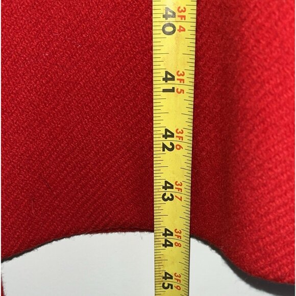 Vtg Pendleton RED O/S Cape Coat 44" Long Wool Satin Lined 70's EXCELLENT - Picture 14 of 14